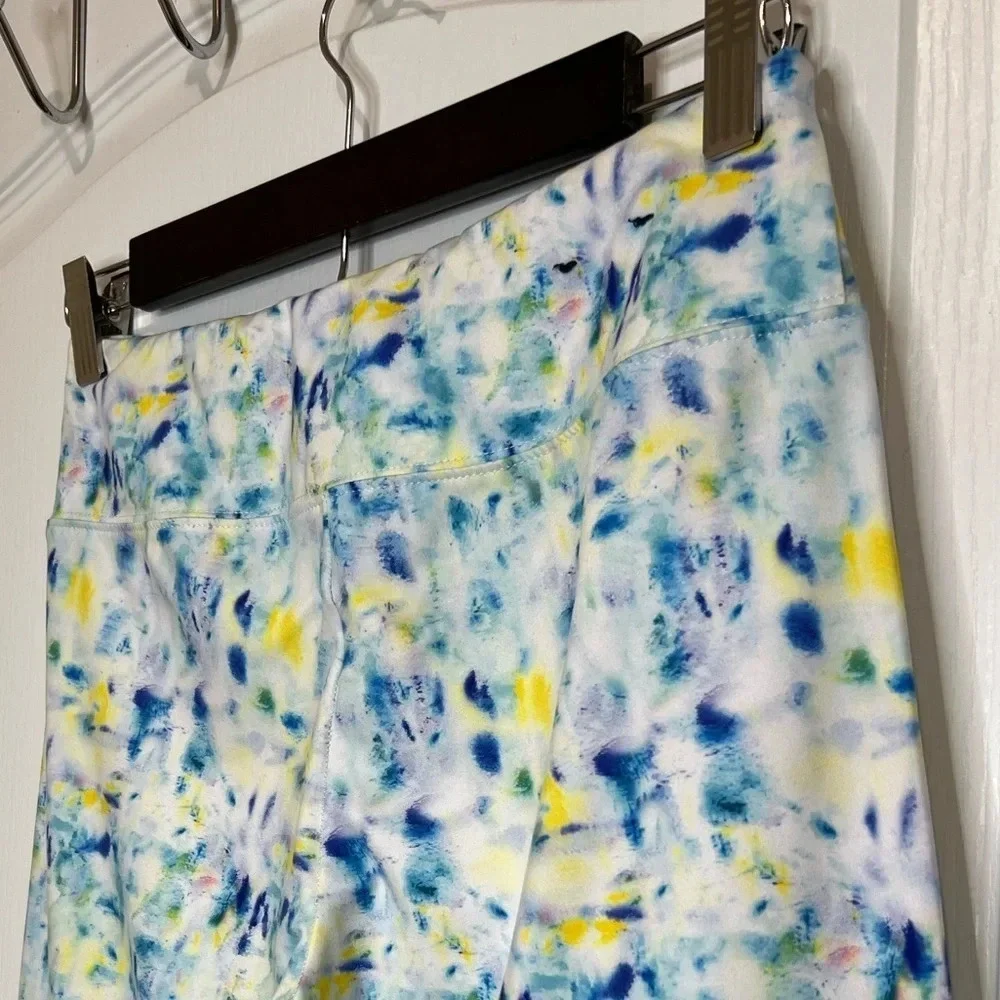 J.Crew Cropped Stretch Pull On Splatter Paint Leggings Size M